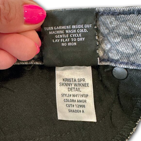 👖 Hudson Krista Skinny Jeans w/ Snakeskin Detail // Size 25 / EUC! - Picture 10 of 12
